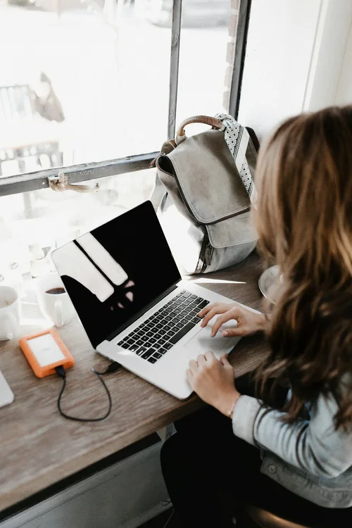 Lawyer working on laptop